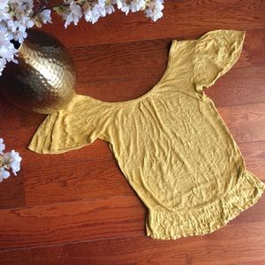 Yellow mustard blouse